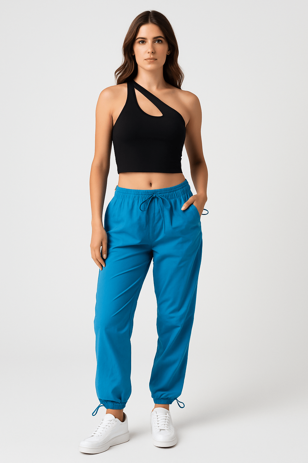 Asymmetrical Cutout Crop Top – Black | Tops & Blouses - KOZHIKO