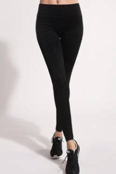 High - Waisted Black Yoga Leggings for Women – Mesh Detail & Side Pocket | Leggings - KOZHIKO
