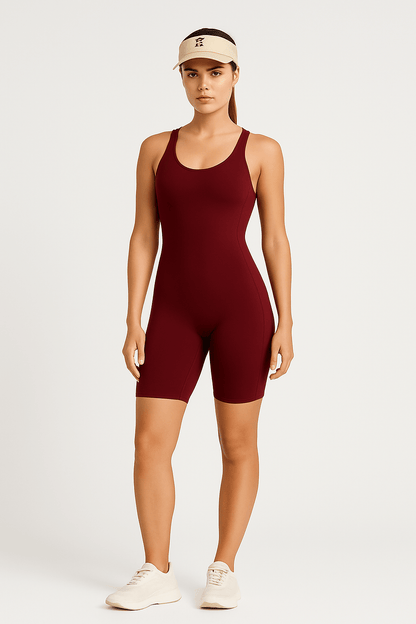 SculptFit Crossover Back Active Jumpsuit | Outfit & Sets - KOZHIKO