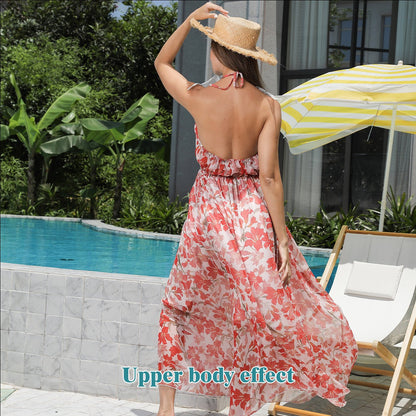 V - Neck Short Sleeve Belted Summer Dress for Women | Dress - KOZHIKO