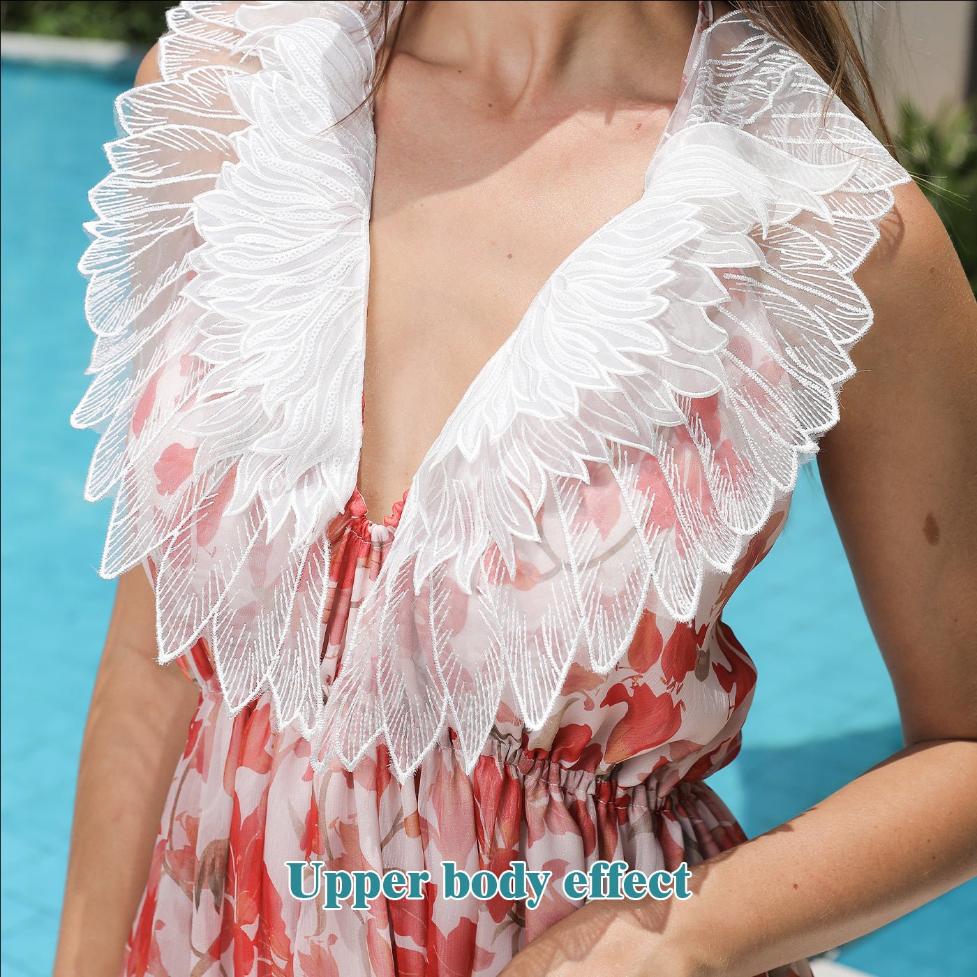 V - Neck Short Sleeve Belted Summer Dress for Women | Dress - KOZHIKO