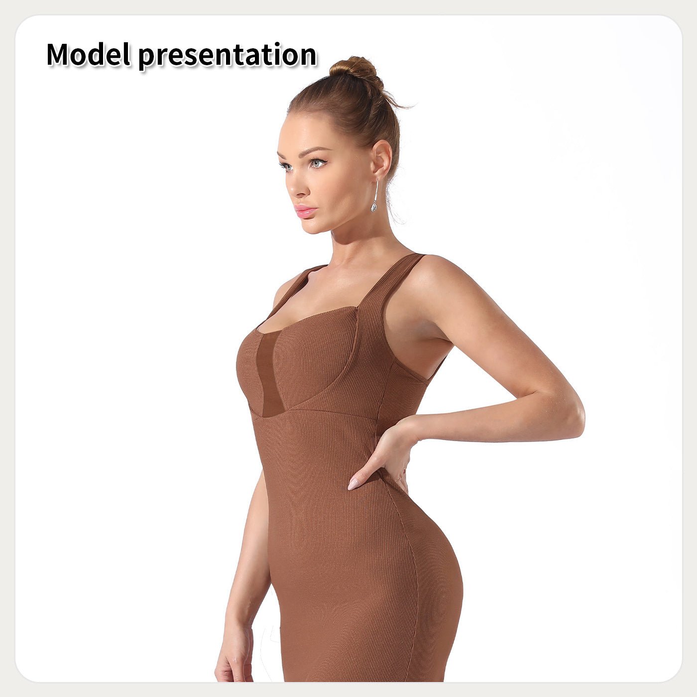 Women's Black Sleeveless Bodycon Midi Dress – High Elastic Fit | Dress - KOZHIKO