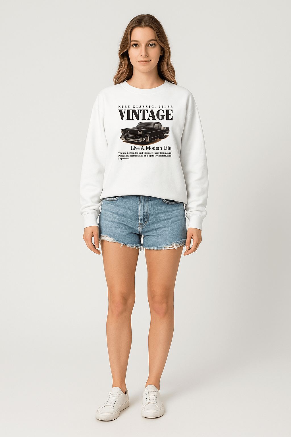 Women’s Printed Solid Color Long Sleeve Sweatshirt | Outerwear & Jackets - KOZHIKO