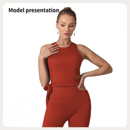 Women's Sleeveless Cutout Waist Bodycon Jumpsuit | Outfit & Sets - KOZHIKO