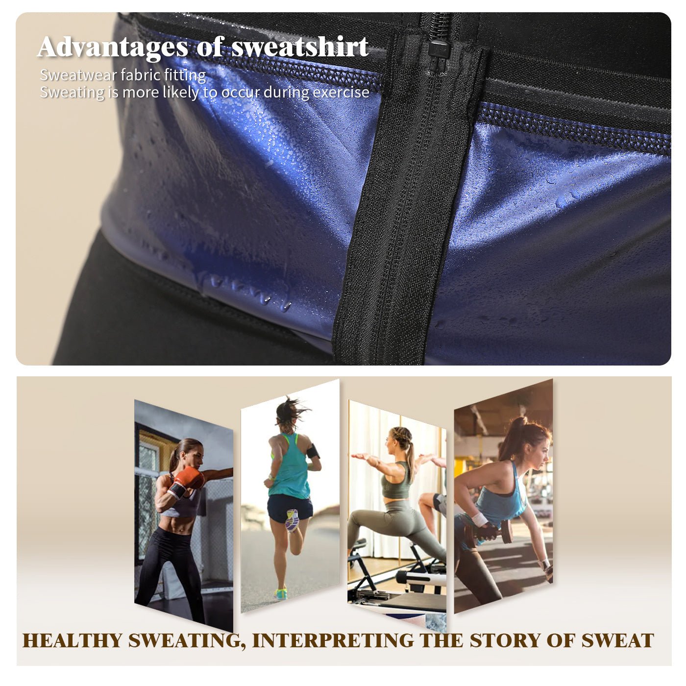 Women's Zip Front Tank Top Shapewear with Sweat - Enhancing Lining | Shapewear - KOZHIKO